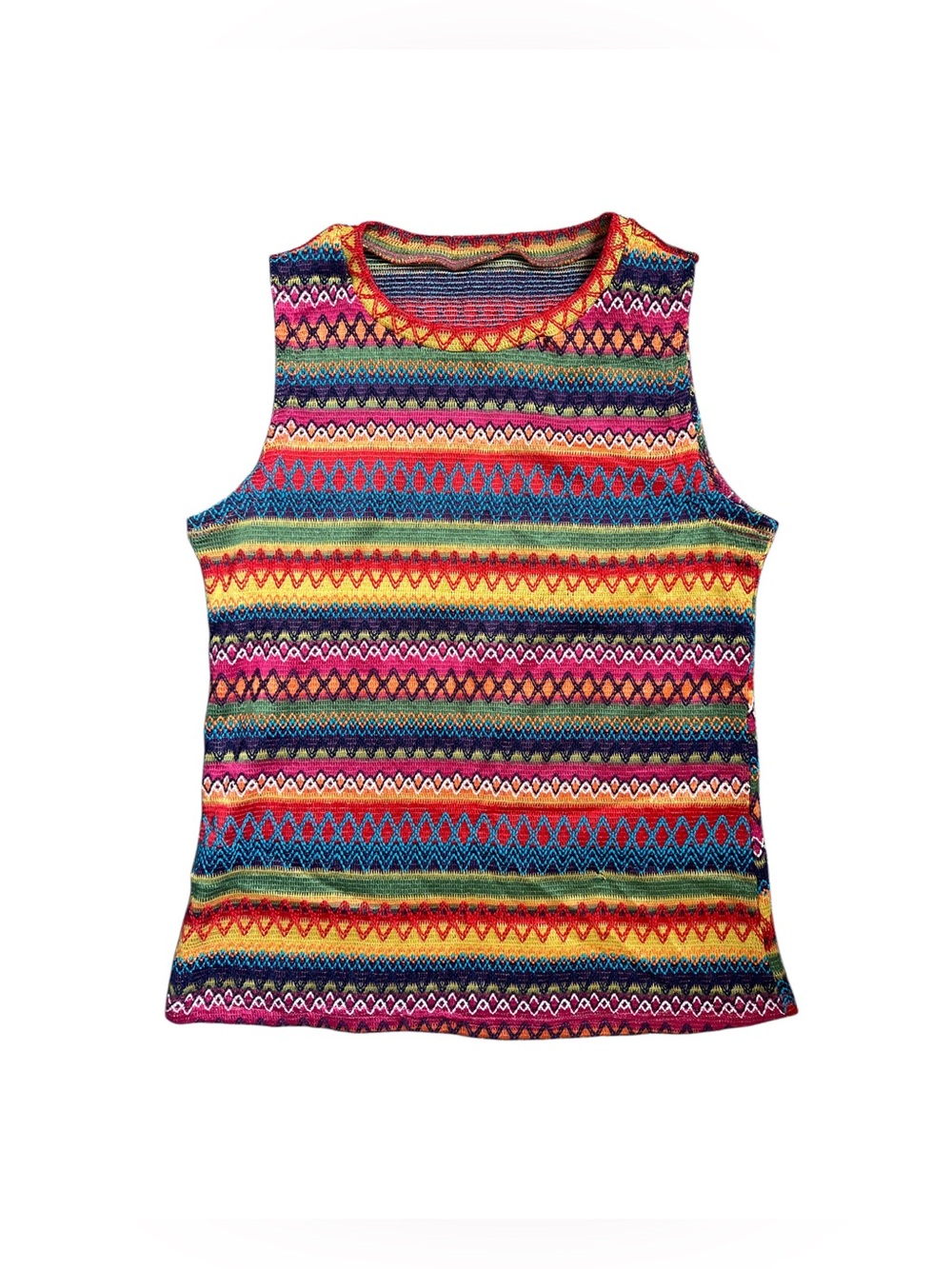 Boho Multi Color Halterneck Tank Top